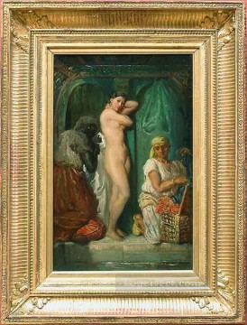 Théodore Chasseriau Painting - Un baño au serail romántico Theodore Chasseriau